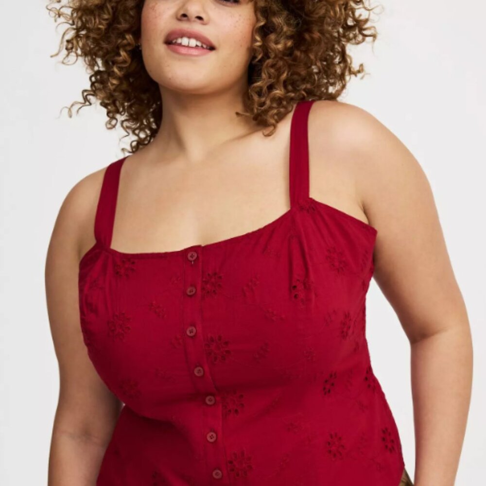 Cotton Eyelet Cami